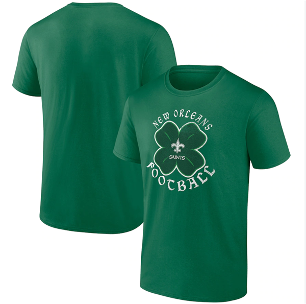 Men's New Orleans Saints Kelly Green St. Patrick's Day Celtic T-Shirt Men's New Orleans Saints Kelly Green St. Patrick's Day Celtic T-Shirt